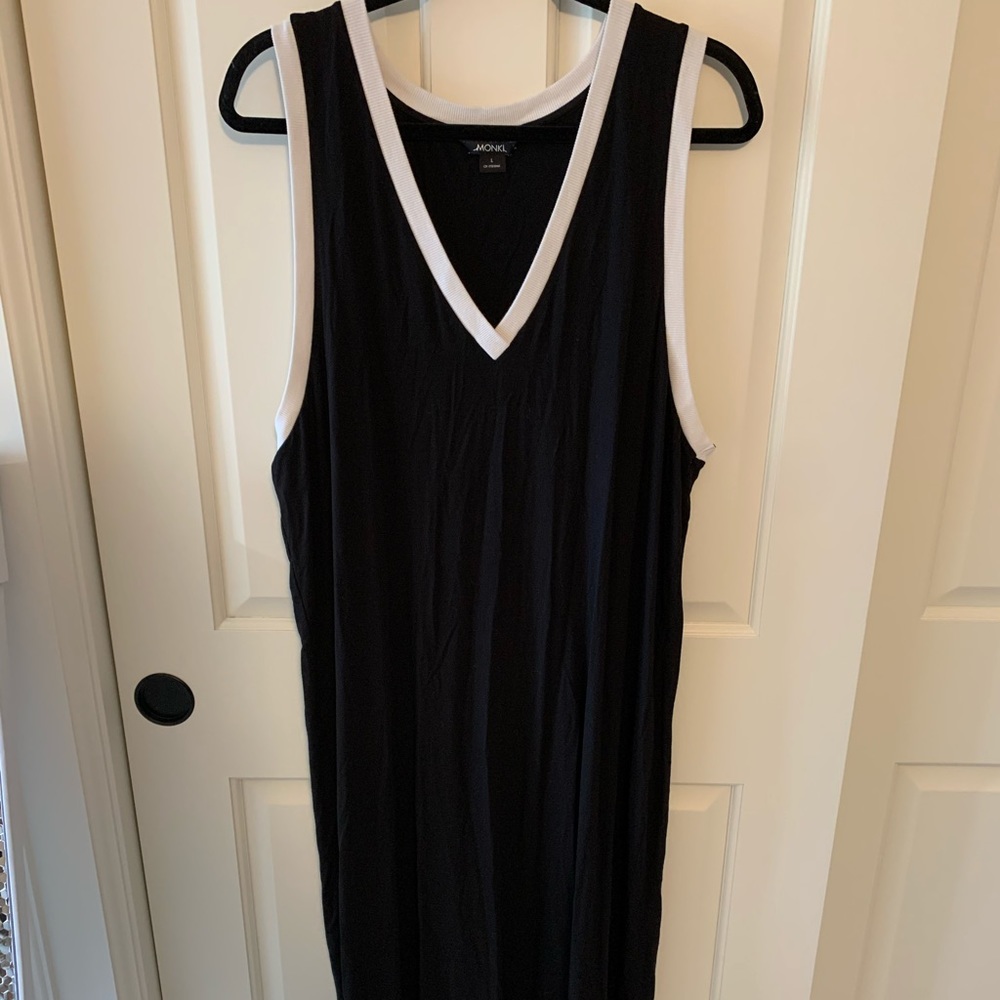 Monki V Neck Midi Dress